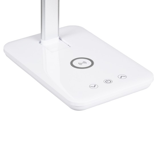 GLOBOSTAR® ONO 76532 Μοντέρνο Επιτραπέζιο Φωτιστικό Γραφείου με Ασύρματη Φόρτιση 10W 2A LED 3.5W 350lm 90° DC 5V με USB-C IP20 Ρυθμιζόμενο Λευκό CCT με Αφή 2700K/4500K/6000K Dimmable - Sanan SMD Chip - Λευκό - Μ18 x Π12 x Υ36cm - 2 Χρόνια Εγγύηση GLOBOSTAR® ONO 76532 Μοντέρνο Επιτραπέζιο Φωτιστικό Γραφείου με Ασύρματη Φόρτιση 10W 2A LED 3.5W 350lm 90° DC 5V με USB-C IP20 Ρυθμιζόμενο Λευκό CCT με Αφή 2700K/4500K/6000K Dimmable - Sanan SMD Chip - Λευκό - Μ18 x Π12 x Υ36cm - 2 Χρόνια Εγγύηση