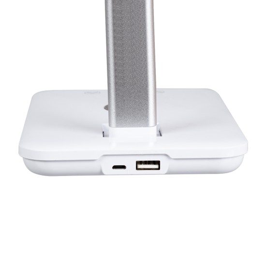 GLOBOSTAR® ONO 76532 Μοντέρνο Επιτραπέζιο Φωτιστικό Γραφείου με Ασύρματη Φόρτιση 10W 2A LED 3.5W 350lm 90° DC 5V με USB-C IP20 Ρυθμιζόμενο Λευκό CCT με Αφή 2700K/4500K/6000K Dimmable - Sanan SMD Chip - Λευκό - Μ18 x Π12 x Υ36cm - 2 Χρόνια Εγγύηση GLOBOSTAR® ONO 76532 Μοντέρνο Επιτραπέζιο Φωτιστικό Γραφείου με Ασύρματη Φόρτιση 10W 2A LED 3.5W 350lm 90° DC 5V με USB-C IP20 Ρυθμιζόμενο Λευκό CCT με Αφή 2700K/4500K/6000K Dimmable - Sanan SMD Chip - Λευκό - Μ18 x Π12 x Υ36cm - 2 Χρόνια Εγγύηση