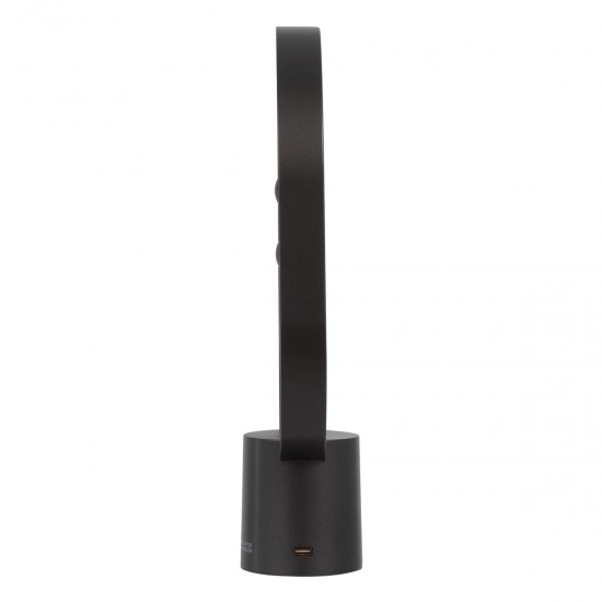 GloboStar® 76544 Επιτραπέζιο Φωτιστικό Πορτατίφ LED 15W 1500lm 360° DC 5V IP20 Θερμό Λευκό 2700K Μαύρο & Λευκό Πλαστικό - Μ14 x Π5.5 x Υ24.8cm - 2 Xρόνια Εγγύηση