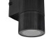 GLOBOSTAR® WALLY 77876 Μοντέρνο Φωτιστικό Τοίχου - Απλίκα με Ντουί 1 x GU10 AC 220-240V Αδιάβροχο IP65 - Μαύρο Ματ - Μ6.5 x Π9 x Υ13.5cm