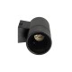 GLOBOSTAR® WALLY 77876 Μοντέρνο Φωτιστικό Τοίχου - Απλίκα με Ντουί 1 x GU10 AC 220-240V Αδιάβροχο IP65 - Μαύρο Ματ - Μ6.5 x Π9 x Υ13.5cm