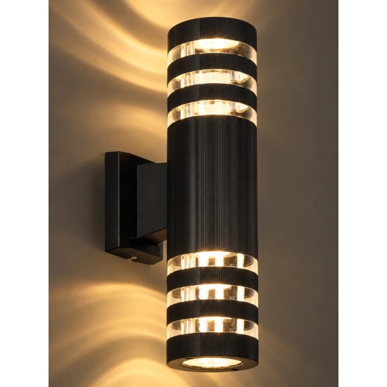 GLOBOSTAR® ORION 77887 Μοντέρνο Φωτιστικό Τοίχου - Απλίκα με Ντουί 2 x GU10 AC 220-240V Αδιάβροχο IP65 - Μαύρο Ματ - Μ9 x Π15 x Υ35.5cm GLOBOSTAR® ORION 77887 Μοντέρνο Φωτιστικό Τοίχου - Απλίκα με Ντουί 2 x GU10 AC 220-240V Αδιάβροχο IP65 - Μαύρο Ματ - Μ9 x Π15 x Υ35.5cm