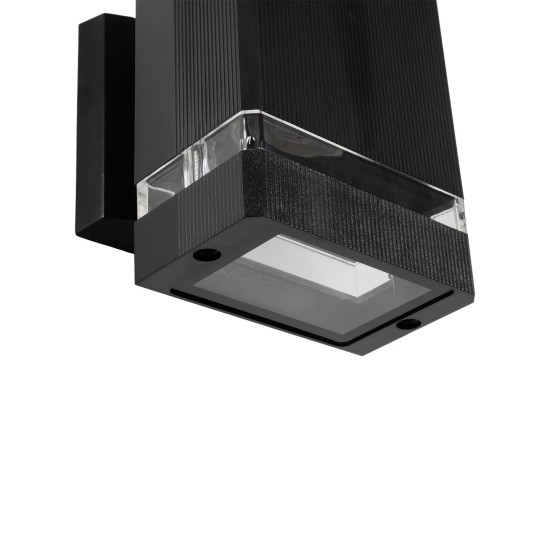 GLOBOSTAR® QUATRO 77896 Μοντέρνο Φωτιστικό Τοίχου - Απλίκα με Ντουί 1 x GU10 AC 220-240V Αδιάβροχο IP65 - Μαύρο Ματ - Μ11 x Π13 x Υ17.5cm GLOBOSTAR® QUATRO 77896 Μοντέρνο Φωτιστικό Τοίχου - Απλίκα με Ντουί 1 x GU10 AC 220-240V Αδιάβροχο IP65 - Μαύρο Ματ - Μ11 x Π13 x Υ17.5cm