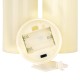 GloboStar® 79552 ΣΕΤ 3 Διακοσμητικών Realistic Κεριών με LED - Μπαταρίας & Ασύρματο Χειριστήριο IR Θερμό Λευκό 3000K