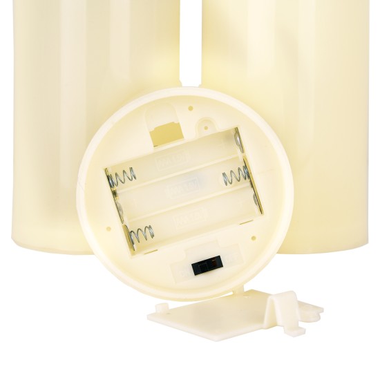 GloboStar® 79553 ΣΕΤ 3 Διακοσμητικών Realistic Κεριών με LED - Μπαταρίας & Ασύρματο Χειριστήριο IR Πολύχρωμα RGB Dimmable