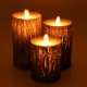 GLOBOSTAR® EVERFLAME 79562 Διακοσμητικό Κερί Παραφίνης με Εφέ Κινούμενης Φλόγας & IR Ασύρματο Χειριστήριο LED 0.5W 25lm 120° DC 3V με 2xAA Μπαταρίες IP20 Θερμό Λευκό 2700K Dimmable - Μ7.5 x Π7.5 x Υ15cm - Πακέτο 3 Τεμαχίων - 1 Χρόνο Εγγύηση