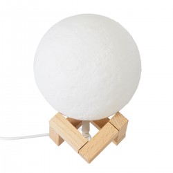GLOBOSTAR® MOON 79606 Μοντέρνο Επιτραπέζιο Φωτιστικό Πορτατίφ LED 2W 120lm 360° Επαναφορτιζόμενο DC 5V με USB 2.0 IP20 Πολύχρωμο RGBW - Λευκό & Μπεζ - Μ12 x Π12 x Υ15cm - 2 Χρόνια Εγγύηση GLOBOSTAR® MOON 79606 Μοντέρνο Επιτραπέζιο Φωτιστικό Πορτατίφ LED 2W 120lm 360° Επαναφορτιζόμενο DC 5V με USB 2.0 IP20 Πολύχρωμο RGBW - Λευκό & Μπεζ - Μ12 x Π12 x Υ15cm - 2 Χρόνια Εγγύηση