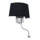 GLOBOSTAR® ELEGANT 01492 Μοντέρνο Φωτιστικό Τοίχου - Απλίκα Ξενοδοχείου Reading Light με Ντουί 1 x E27 LED 3W 360lm 36° AC 220-240V IP20 Θερμό Λευκό 2700K - Bridgelux COB Chip - Χρώμιο & Μαύρο - Μ26 x Π16.5 x Υ33cm - 2 Χρόνια Εγγύηση GLOBOSTAR® ELEGANT 01492 Μοντέρνο Φωτιστικό Τοίχου - Απλίκα Ξενοδοχείου Reading Light με Ντουί 1 x E27 LED 3W 360lm 36° AC 220-240V IP20 Θερμό Λευκό 2700K - Bridgelux COB Chip - Χρώμιο & Μαύρο - Μ26 x Π16.5 x Υ33cm - 2 Χρόνια Εγγύηση