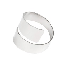 GLOBOSTAR® COUVERT 35009 Διακοσμητικό Δαχτυλίδι Πετσέτας - Ασημί - Μ5 x Π5 x Υ4.5cm