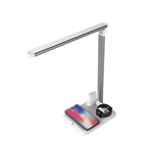 GLOBOSTAR® ONO 86101 Μοντέρνο Επιτραπέζιο Φωτιστικό Γραφείου με Ασύρματη Φόρτιση 10W 2A LED 5W 1000lm 90° DC 5V με USB-C IP20 Φυσικό Λευκό 4500K - Sanan SMD Chip - Λευκό - Μ33 x Π14 x Υ63cm - 2 Χρόνια Εγγύηση GLOBOSTAR® ONO 86101 Μοντέρνο Επιτραπέζιο Φωτιστικό Γραφείου με Ασύρματη Φόρτιση 10W 2A LED 5W 1000lm 90° DC 5V με USB-C IP20 Φυσικό Λευκό 4500K - Sanan SMD Chip - Λευκό - Μ33 x Π14 x Υ63cm - 2 Χρόνια Εγγύηση
