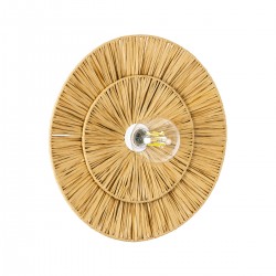 GLOBOSTAR® COLOMBO 02284 Boho Φωτιστικό Τοίχου - Απλίκα με Ντουί 1 x E27 AC 220-240V IP20 - Μπεζ - Μ40 x Π40 x Υ9cm GLOBOSTAR® COLOMBO 02284 Boho Φωτιστικό Τοίχου - Απλίκα με Ντουί 1 x E27 AC 220-240V IP20 - Μπεζ - Μ40 x Π40 x Υ9cm