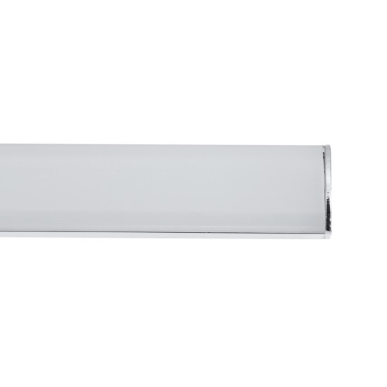 GLOBOSTAR® ELLIS 60445 Μοντέρνο Φωτιστικό Τοίχου - Απλίκα Καθρέπτη Μπάνιου LED 12W 1400lm 120° AC 220-240V IP44 Φυσικό Λευκό 4500K - Lumileds SMD Chip & TÜV SÜD Driver - Νίκελ Χρώμιο - Μ60 x Π16 x Υ6cm - 3 Χρόνια Εγγύηση