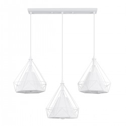 GLOBOSTAR® EIFFEL 61570 Vintage Κρεμαστό Φωτιστικό Οροφής με Ντουί 3 x E27 AC 220-240V IP20 - Λευκό - Μ68 x Π25 x Υ130cm GLOBOSTAR® EIFFEL 61570 Vintage Κρεμαστό Φωτιστικό Οροφής με Ντουί 3 x E27 AC 220-240V IP20 - Λευκό - Μ68 x Π25 x Υ130cm