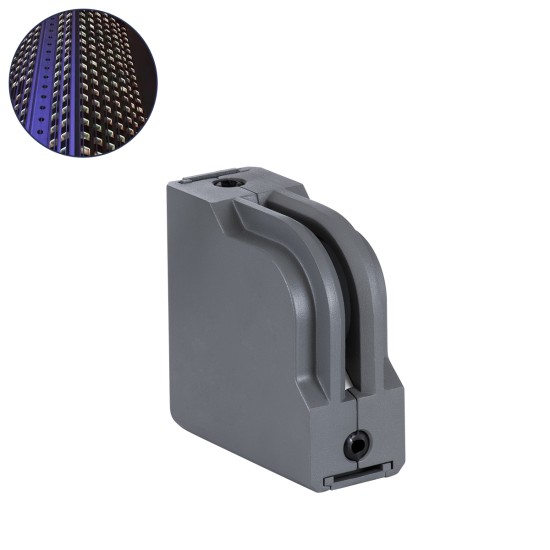 GLOBOSTAR® WINDOWCORNA 90114 Γωνιακό Φωτιστικό Ανάδειξης Παραθύρων LED 6W 540lm 3°x172° DC 24V Αδιάβροχο IP65 Θερμό Λευκό 2700K Dimmable - CREE XPE Chip - Γκρι Ανθρακί - Μ12 x Π4 x Υ12cm - 3 Χρόνια Εγγύηση