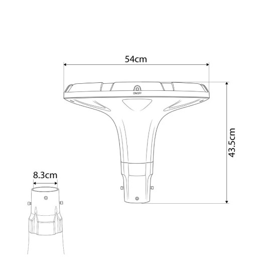 Globostar® SQUARE 90504 Φωτιστικό Κεφαλής Post Top Πλατείας/Πάρκου/Κήπου LED 25W 1000lm με Ανιχνευτή Κίνησης και Αισθητήρα Νυχτός IP65 Ψυχρό Λευκό 6000K - 2 Χρόνια Εγγύηση Globostar® SQUARE 90504 Φωτιστικό Κεφαλής Post Top Πλατείας/Πάρκου/Κήπου LED 25W 1000lm με Ανιχνευτή Κίνησης και Αισθητήρα Νυχτός IP65 Ψυχρό Λευκό 6000K - 2 Χρόνια Εγγύηση