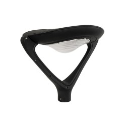 GLOBOSTAR® SQUARE 12117 Φωτιστικό Στύλου/Κολώνας Πλατείας/Πάρκου με Ασύρματο Χειριστήριο LED 25W 2500lm 120° Ενσωματωμένο Φωτοβολταϊκό Panel 5V 12W & Επαναφορτιζόμενη Μπαταρία Li-ion 3.2V 24000mAh με Αισθητήρα Κίνησης-Ημέρας-Νύχτας Αδιάβροχο IP65 Ψυχρ
