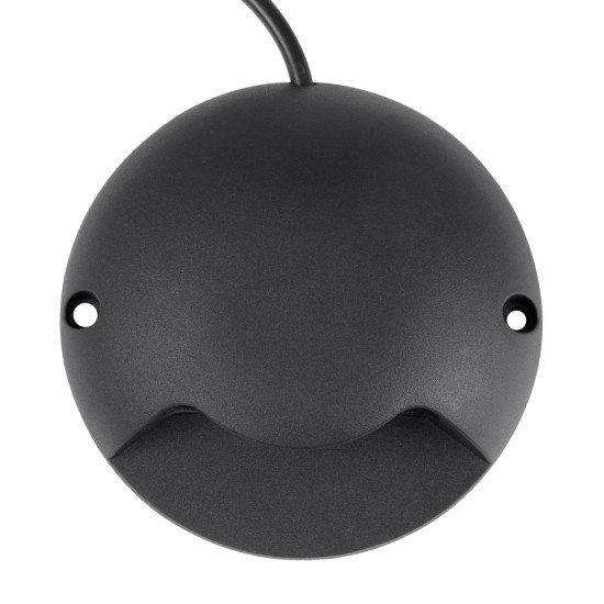 GLOBOSTAR® STEPLUNA 90617 Φωτιστικό Σκαλοπατιού / Διαδρόμου LED 3W 345lm 10° DC 24V Αδιάβροχο IP65 Φυσικό Λευκό 4500K Dimmable - Bridgelux SMD Chip - Μαύρο Ματ - Μ12 x Π12 x Υ3cm - 3 Χρόνια Εγγύηση