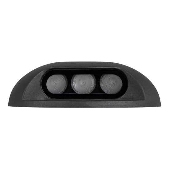 GLOBOSTAR® STEPLUNA 90618 Φωτιστικό Σκαλοπατιού / Διαδρόμου LED 6W 510lm 10° DC 24V Αδιάβροχο IP65 Πολύχρωμο RGB Dimmable DMX512 - Bridgelux SMD Chip - Μαύρο Ματ - Μ12 x Π12 x Υ3cm - 3 Χρόνια Εγγύηση