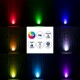 GLOBOSTAR® STEPLUNA 90618 Φωτιστικό Σκαλοπατιού / Διαδρόμου LED 6W 510lm 10° DC 24V Αδιάβροχο IP65 Πολύχρωμο RGB Dimmable DMX512 - Bridgelux SMD Chip - Μαύρο Ματ - Μ12 x Π12 x Υ3cm - 3 Χρόνια Εγγύηση