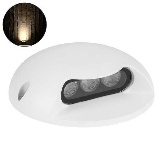 GLOBOSTAR® STEPLUNA 90619 Φωτιστικό Σκαλοπατιού / Διαδρόμου LED 3W 330lm 10° DC 24V Αδιάβροχο IP65 Θερμό Λευκό 2700K Dimmable - Bridgelux SMD Chip - Λευκό Ματ - Μ12 x Π12 x Υ3cm - 3 Χρόνια Εγγύηση GLOBOSTAR® STEPLUNA 90619 Φωτιστικό Σκαλοπατιού / Διαδρόμου LED 3W 330lm 10° DC 24V Αδιάβροχο IP65 Θερμό Λευκό 2700K Dimmable - Bridgelux SMD Chip - Λευκό Ματ - Μ12 x Π12 x Υ3cm - 3 Χρόνια Εγγύηση