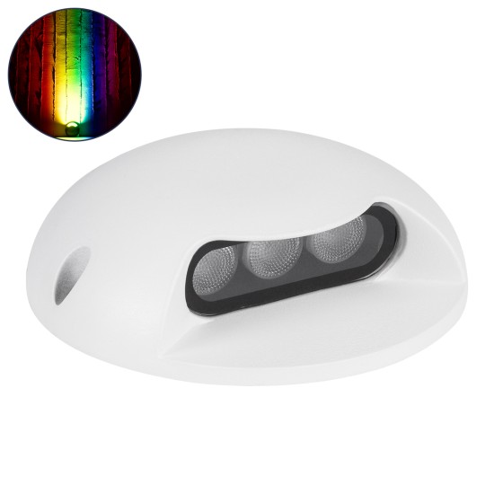GLOBOSTAR® STEPLUNA 90621 Φωτιστικό Σκαλοπατιού / Διαδρόμου LED 6W 510lm 10° DC 24V Αδιάβροχο IP65 Πολύχρωμο RGB Dimmable DMX512 - Bridgelux SMD Chip - Λευκό Ματ - Μ12 x Π12 x Υ3cm - 3 Χρόνια Εγγύηση GLOBOSTAR® STEPLUNA 90621 Φωτιστικό Σκαλοπατιού / Διαδρόμου LED 6W 510lm 10° DC 24V Αδιάβροχο IP65 Πολύχρωμο RGB Dimmable DMX512 - Bridgelux SMD Chip - Λευκό Ματ - Μ12 x Π12 x Υ3cm - 3 Χρόνια Εγγύηση