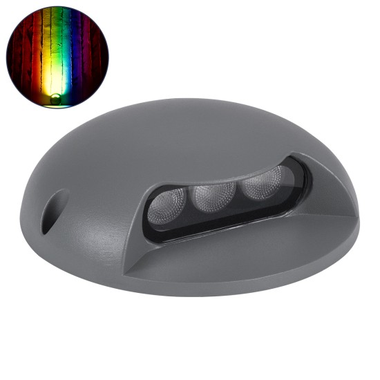 GLOBOSTAR® STEPLUNA 90624 Φωτιστικό Σκαλοπατιού / Διαδρόμου LED 6W 510lm 10° DC 24V Αδιάβροχο IP65 Πολύχρωμο RGB Dimmable DMX512 - Bridgelux SMD Chip - Γκρι Ανθρακί - Μ12 x Π12 x Υ3cm - 3 Χρόνια Εγγύηση GLOBOSTAR® STEPLUNA 90624 Φωτιστικό Σκαλοπατιού / Διαδρόμου LED 6W 510lm 10° DC 24V Αδιάβροχο IP65 Πολύχρωμο RGB Dimmable DMX512 - Bridgelux SMD Chip - Γκρι Ανθρακί - Μ12 x Π12 x Υ3cm - 3 Χρόνια Εγγύηση