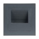 GLOBOSTAR® STEP-MINA 90627 Χωνευτό Αρχιτεκτονικό Φωτιστικό Διαδρόμου/Σκαλοπατιού LED 3W 330lm 30° DC 24V Αδιάβροχο IP65 Θερμό Λευκό 2700K Dimmable - Γκρι Ανθρακί - Μ8.3 x Π8.3 x Υ5cm / Μ6.6 x Π6.6cm - 3 Χρόνια Εγγύηση