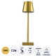 GLOBOSTAR® NEGA 60475 Μοντέρνο Επιτραπέζιο Φωτιστικό LED 2.2W 154lm 360° DC 5V με USB με Επαναφορτιζόμενη Μπαταρία Li-ion 3.7V 4000mAh IP20 Θερμό Λευκό 2700K με Αφή Dimmable - Lumileds SMD Chip - Χρυσό - Μ10 x Π10 x Υ39cm - 2 Χρόνια Εγγύηση GLOBOSTAR® NEGA 60475 Μοντέρνο Επιτραπέζιο Φωτιστικό LED 2.2W 154lm 360° DC 5V με USB με Επαναφορτιζόμενη Μπαταρία Li-ion 3.7V 4000mAh IP20 Θερμό Λευκό 2700K με Αφή Dimmable - Lumileds SMD Chip - Χρυσό - Μ10 x Π10 x Υ39cm - 2 Χρόνια Εγγύηση