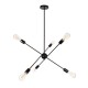 GLOBOSTAR® ZANE 00784 Μοντέρνο Φωτιστικό Οροφής με Ντουί 6 x E27 AC 220-240V IP20 - Μαύρο - Μ70 x Π70 x Υ100cm GLOBOSTAR® ZANE 00784 Μοντέρνο Φωτιστικό Οροφής με Ντουί 6 x E27 AC 220-240V IP20 - Μαύρο - Μ70 x Π70 x Υ100cm