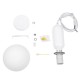 GLOBOSTAR® MAVERICK 00944 Μοντέρνο Κρεμαστό Φωτιστικό Οροφής με Ντουί 1 x E27 AC 220-240V IP20 - Λευκό - Μ15 x Π15 x Υ33cm GLOBOSTAR® MAVERICK 00944 Μοντέρνο Κρεμαστό Φωτιστικό Οροφής με Ντουί 1 x E27 AC 220-240V IP20 - Λευκό - Μ15 x Π15 x Υ33cm