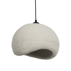 GLOBOSTAR® STONE 204-0124 Μοντέρνο Κρεμαστό Φωτιστικό Οροφής με Ντουί 1 x E27 AC 220-240V IP20 - Γκρι - Μ35 x Π31 x Υ26cm