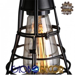 GLOBOSTAR® DROPS 01059 Vintage Κρεμαστό Φωτιστικό Οροφής με Ντουί 6 x E27 AC 220-240V IP20 - Μαύρο - 120cm GLOBOSTAR® DROPS 01059 Vintage Κρεμαστό Φωτιστικό Οροφής με Ντουί 6 x E27 AC 220-240V IP20 - Μαύρο - 120cm