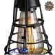 GLOBOSTAR® DROPS 01059 Vintage Κρεμαστό Φωτιστικό Οροφής με Ντουί 6 x E27 AC 220-240V IP20 - Μαύρο - 120cm