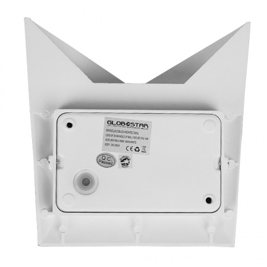GLOBOSTAR® STEALTH 96503 Μοντέρνο Φωτιστικό Τοίχου - Απλίκα LED 10W 1200lm 60° AC 220-240V Αδιάβροχο IP65 Ψυχρό Λευκό 6000K - Bridgelux COB Chip & TÜV SÜD Driver - Λευκό Ματ - Μ17 x Π7.5 x Υ17cm - 5 Χρόνια Εγγύηση
