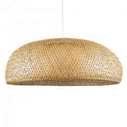 GLOBOSTAR® SAN TROPEZ 00673 Boho Κρεμαστό Φωτιστικό Οροφής με Ντουί 1 x E27 AC 220-240V IP20 - Μπεζ - Μ100 x Π100 x Y35cm