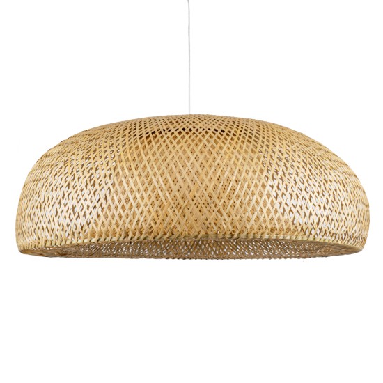 GLOBOSTAR® SAN TROPEZ 00673 Boho Κρεμαστό Φωτιστικό Οροφής με Ντουί 1 x E27 AC 220-240V IP20 - Μπεζ - Μ100 x Π100 x Y35cm