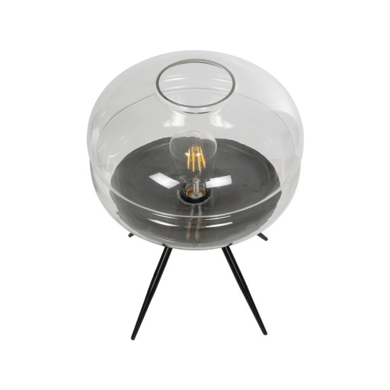 GLOBOSTAR® JAVAN 999-0036 Μοντέρνο Επιτραπέζιο Φωτιστικό Πορτατίφ με Ντουί 1 x E27 AC 220-240V IP20 - Διάφανο & Μαύρο - Μ30 x Π30 x Υ40cm GLOBOSTAR® JAVAN 999-0036 Μοντέρνο Επιτραπέζιο Φωτιστικό Πορτατίφ με Ντουί 1 x E27 AC 220-240V IP20 - Διάφανο & Μαύρο - Μ30 x Π30 x Υ40cm