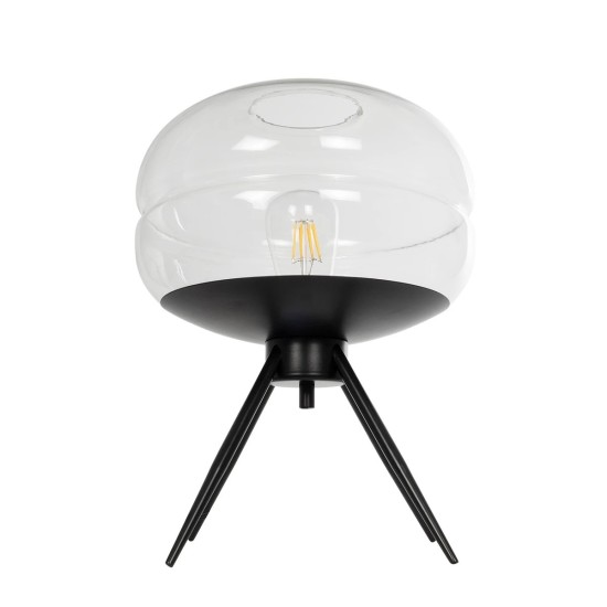 GLOBOSTAR® JAVAN 999-0036 Μοντέρνο Επιτραπέζιο Φωτιστικό Πορτατίφ με Ντουί 1 x E27 AC 220-240V IP20 - Διάφανο & Μαύρο - Μ30 x Π30 x Υ40cm GLOBOSTAR® JAVAN 999-0036 Μοντέρνο Επιτραπέζιο Φωτιστικό Πορτατίφ με Ντουί 1 x E27 AC 220-240V IP20 - Διάφανο & Μαύρο - Μ30 x Π30 x Υ40cm