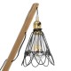 GLOBOSTAR® ELMA 999-0239 Μοντέρνο Επιτραπέζιο Φωτιστικό Πορτατίφ με Ντουί 1 x E27 AC 220-240V IP20 - Μπεζ & Μαύρο - Μ35 x Π20 x Υ43cm