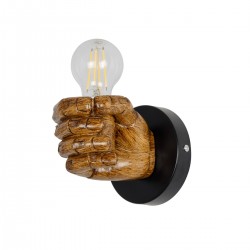 GLOBOSTAR® FIST 01138 Μοντέρνο Φωτιστικό Τοίχου - Απλίκα με Ντουί 1 x E27 AC 220-240V IP20 - Καφέ - Μ15 x Π12 x Υ12cm GLOBOSTAR® FIST 01138 Μοντέρνο Φωτιστικό Τοίχου - Απλίκα με Ντουί 1 x E27 AC 220-240V IP20 - Καφέ - Μ15 x Π12 x Υ12cm
