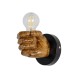 GLOBOSTAR® FIST 01138 Μοντέρνο Φωτιστικό Τοίχου - Απλίκα με Ντουί 1 x E27 AC 220-240V IP20 - Καφέ - Μ15 x Π12 x Υ12cm