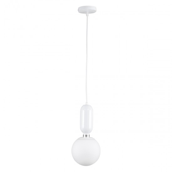 GLOBOSTAR® MAVERICK 00944 Μοντέρνο Κρεμαστό Φωτιστικό Οροφής με Ντουί 1 x E27 AC 220-240V IP20 - Λευκό - Μ15 x Π15 x Υ33cm GLOBOSTAR® MAVERICK 00944 Μοντέρνο Κρεμαστό Φωτιστικό Οροφής με Ντουί 1 x E27 AC 220-240V IP20 - Λευκό - Μ15 x Π15 x Υ33cm