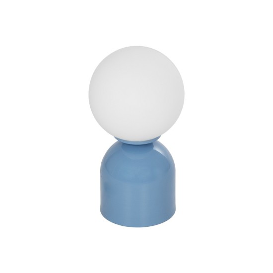 GLOBOSTAR® MAGIC 204-0133 Μοντέρνο Επιτραπέζιο Φωτιστικό Πορτατίφ με Ντουί 1 x E14 AC 220-240V IP20 - Μπλε & Λευκό - Μ15 x Π15 x Υ28cm GLOBOSTAR® MAGIC 204-0133 Μοντέρνο Επιτραπέζιο Φωτιστικό Πορτατίφ με Ντουί 1 x E14 AC 220-240V IP20 - Μπλε & Λευκό - Μ15 x Π15 x Υ28cm