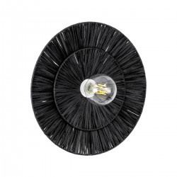 GLOBOSTAR® COLOMBO 02280 Boho Φωτιστικό Τοίχου - Απλίκα με Ντουί 1 x E27 AC 220-240V IP20 - Μαύρο - Μ40 x Π40 x Υ9cm GLOBOSTAR® COLOMBO 02280 Boho Φωτιστικό Τοίχου - Απλίκα με Ντουί 1 x E27 AC 220-240V IP20 - Μαύρο - Μ40 x Π40 x Υ9cm