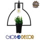 GLOBOSTAR® FLOWERPOT 10001209 Μοντέρνο Κρεμαστό Φωτιστικό Οροφής με Ντουί 1 x E27 AC 220-240V IP20 - Μαύρο & Πράσινο - Μ34 x Π34 x Y34cm GLOBOSTAR® FLOWERPOT 10001209 Μοντέρνο Κρεμαστό Φωτιστικό Οροφής με Ντουί 1 x E27 AC 220-240V IP20 - Μαύρο & Πράσινο - Μ34 x Π34 x Y34cm