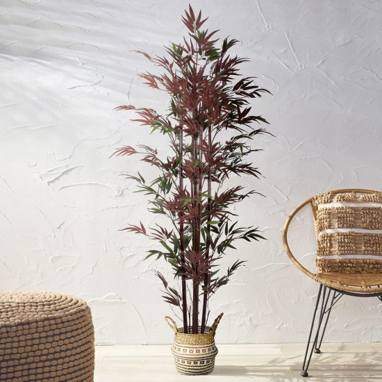 GloboStar® Artificial Garden SYMI 20338 Διακοσμητικό Ψάθινο Καλάθι - Κασπώ Γλάστρα - Flower Pot Μπεζ με Λευκό Φ18cm x Υ20cm GloboStar® Artificial Garden SYMI 20338 Διακοσμητικό Ψάθινο Καλάθι - Κασπώ Γλάστρα - Flower Pot Μπεζ με Λευκό Φ18cm x Υ20cm