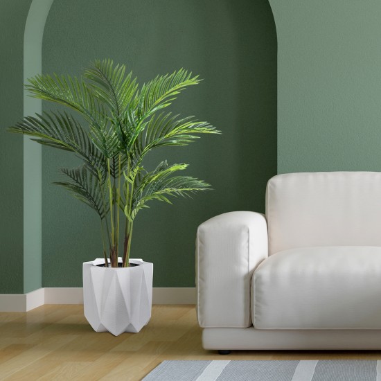 GloboStar® Artificial Garden PADOVA 20741 Επιδαπέδιο Πολυεστερικό Τσιμεντένιο Κασπώ Γλάστρα - Flower Pot Λευκό Φ51 x Υ46cm GloboStar® Artificial Garden PADOVA 20741 Επιδαπέδιο Πολυεστερικό Τσιμεντένιο Κασπώ Γλάστρα - Flower Pot Λευκό Φ51 x Υ46cm