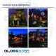 GloboStar® 75599 Προβολάκι Κήπου Καρφωτό - Δαπέδου Epistar LED 6W 300lm 60° AC 230V Αδιάβροχο IP44 RGB με 12 Διαφορετικά Σχέδια Φωτισμού