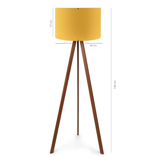 GLOBOSTAR® SAGA 204-0033 Μοντέρνο Επιδαπέδιο Φωτιστικό με Ντουί 1 x E27 AC 220-240V IP20 - Καφέ & Κίτρινο - Μ38 x Π38 x Υ140cm GLOBOSTAR® SAGA 204-0033 Μοντέρνο Επιδαπέδιο Φωτιστικό με Ντουί 1 x E27 AC 220-240V IP20 - Καφέ & Κίτρινο - Μ38 x Π38 x Υ140cm