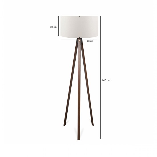GLOBOSTAR® SAGA 204-0032 Μοντέρνο Επιδαπέδιο Φωτιστικό με Ντουί 1 x E27 AC 220-240V IP20 - Καφέ & Λευκό - Μ38 x Π38 x Υ140cm GLOBOSTAR® SAGA 204-0032 Μοντέρνο Επιδαπέδιο Φωτιστικό με Ντουί 1 x E27 AC 220-240V IP20 - Καφέ & Λευκό - Μ38 x Π38 x Υ140cm